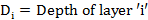 D= Depth of layeri