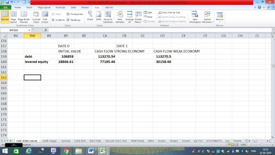 File Home er Page Layout Formulas Data Review Vew Add-Ins SplitView Side by Side Hide Synchronous Scrolling | Ruler 図Formula