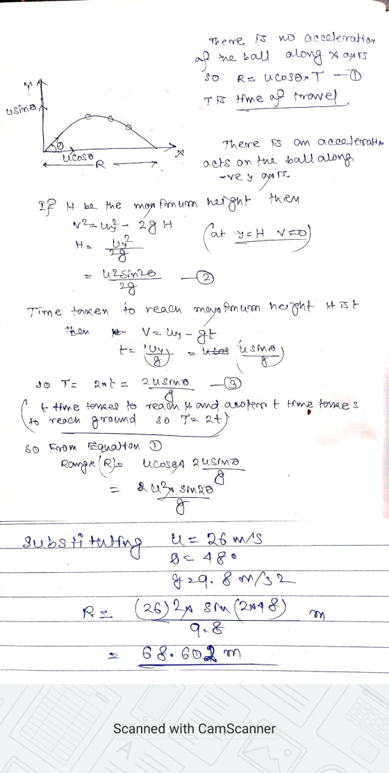There is no acceleration of the ball along xayrg so Roucose-T - Tis time af krowel. usimet X OSB There is an acceleration -R