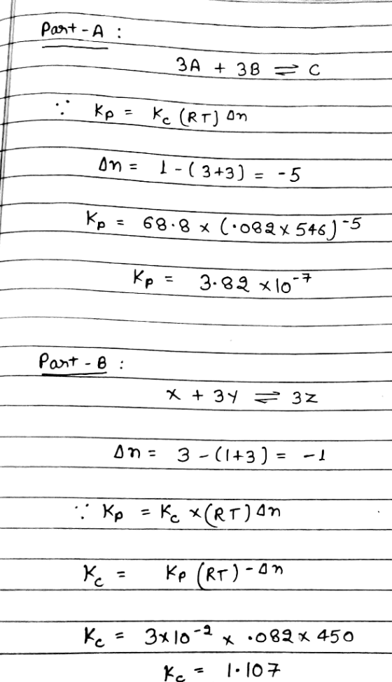 Рart - A : ЗА + 38 С Кe (RT) Кр Оn 1 - (3+3) -5 -5 Кр (-о8ах546 68:8х -7 Кр- 3-82 х10 Рart - в : Х+ 39 3 Z 3 (+3) = ДnE К Х(R