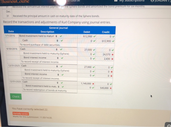 JORDAN Business Course LU Luise - My Suusui IPLIUS 31 Received the semiannual interest payment on the sphere bonds and amorti