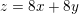 \small z=8x+8y