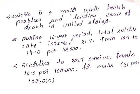 . +) suicide is a motor public health problem and leading cause of death in united statepe a During 16-year period, total sui