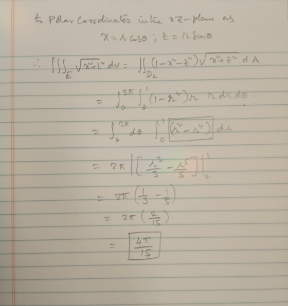 to Polar Coordinates in the az-plane as N=dcoso , Z = 12 Sino D2 of Dor rdr do SSS Jazz du = ll (l_2²_2²) | X + 27 d A y (1)