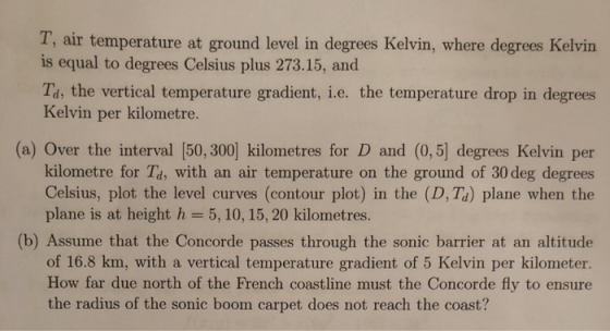 T, air temperature at ground level in degrees Kelvin, where degrees Kelvin is equal to degrees Celsius plus 273.15, and Ta, t