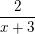 \small \frac{2}{x+3}