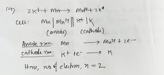 (4) aktt mon malttak* cell: mm / Ma 24 let Ikon Canode) (cathode), Anode rani mn Mulltze- cathode ron; kt te K. time, no of e