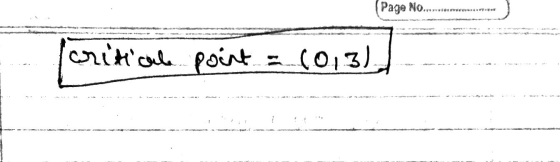 Page No. Io. critical point = (013)