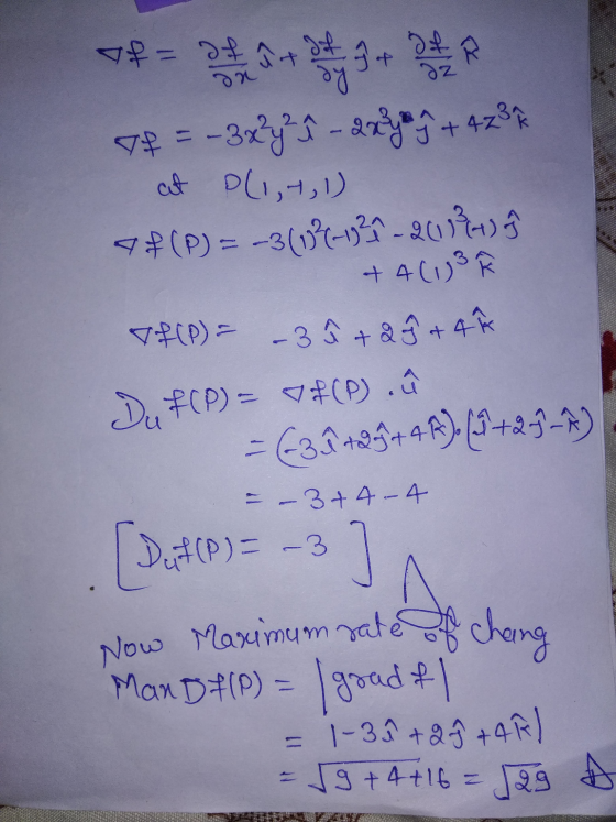 sit It ou 4#(P) = -3(1%-1334-201214) ĝ xf = af ft af 94 at o 1,4,1) vp =-3x?y? - dzyjeg + 423% +42193 VA(P) = -3h + 2 9 +4Ã D