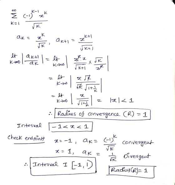 K1 도 데 k| rk 갖 K+1 Z ktl Jkt) 와 K akt ak 쐞 ㅑ 와 ㅈ K 쭔 X uk k+ 퍄 2 아 K 였 故 it 와 K8 [ 2 I : Radices of convergence (R) = 1 Inter