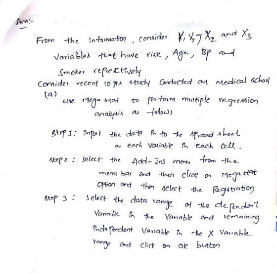 Fom the ;ntonMati” , Coraide $, XjX and X3 Variable-that have risk, Ag®, Br a 2 ta au each vouiable eachcl eP2 ; elect the A