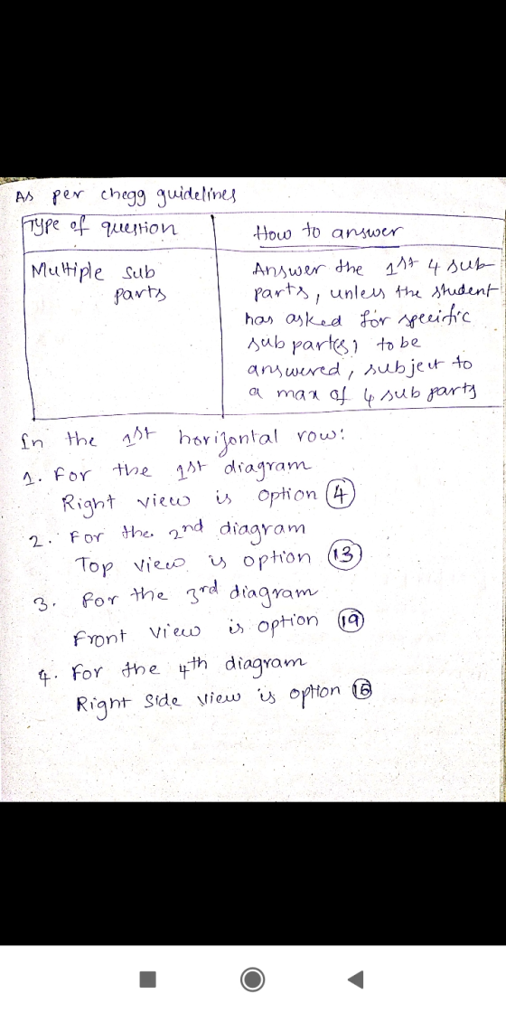 . As per HomeworkLib guidelines Type of question How to answer Multiple sub Answer the 11t 4 sub- parts parts, unless the student!