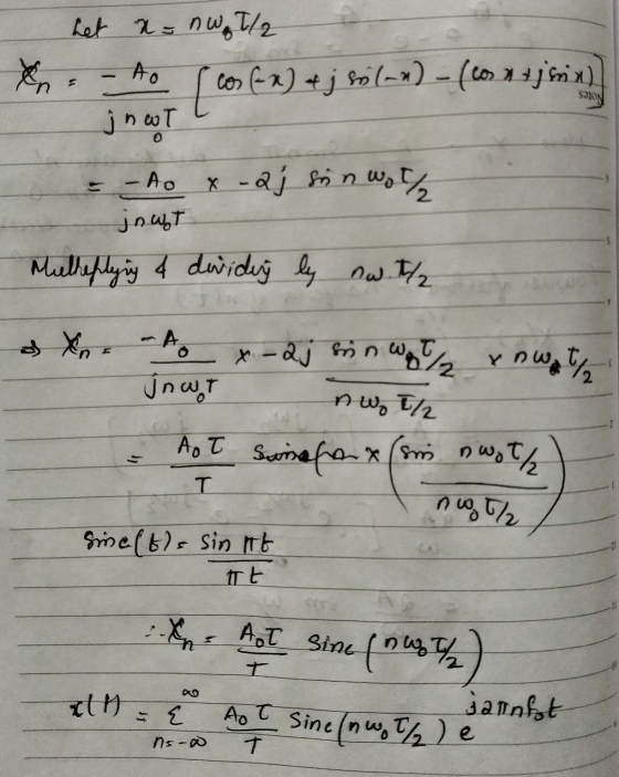 het x = n WT/2 pon. - A. [cos (2) 4j Böla) – (los 2 s jarin) jnwT x-aj sin woll - Ao unut Mulheflying & divideg ly now the W/