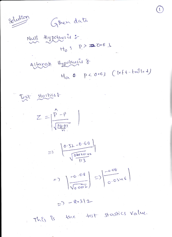 Solution 0 fren dat nale Tost stashes PO-P) 0 52-0 60 113 Thes ts the ks stashcs value