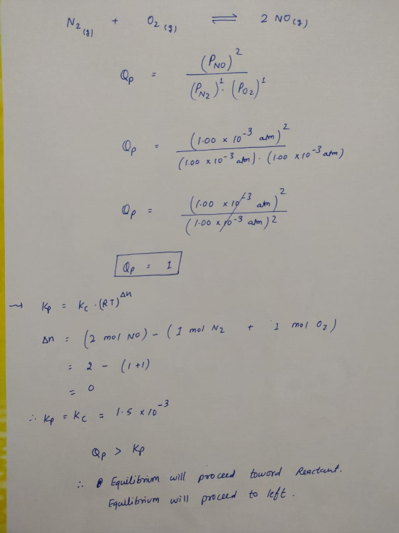 Na al 2 NO(g) 02 (9, (9) (PNO) ² (P2) (Por) Op : (1-00 x 10W am) (1.00 x 10-3 alm). (1.00 x10 -3 atm) Op = (1.00 x 183 m) ?