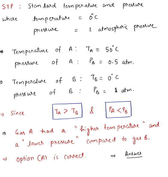 STP : where Standard temperature and pressure temperature = 8c pressure = 1 atmospheric pressure 3) TA = 50°C Temperature pre