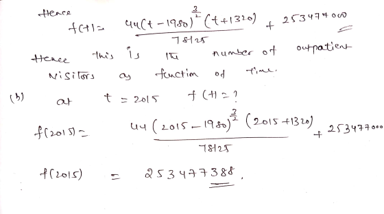 Hence 2534740 fitla 44(+-1980) (t+1320) f 78125 is outpatient number of the this Hence Nisilors a functim time, od د (6) t =