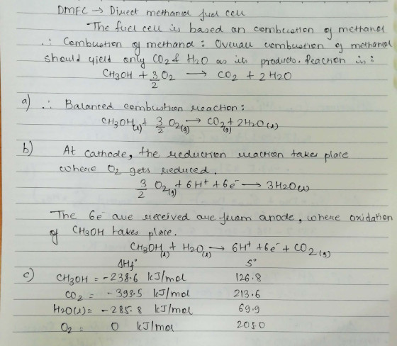 DMFC - Direct methand fuel cell The fuel cell is based on combustion of methand i Combustion of methanol • Overall combustion