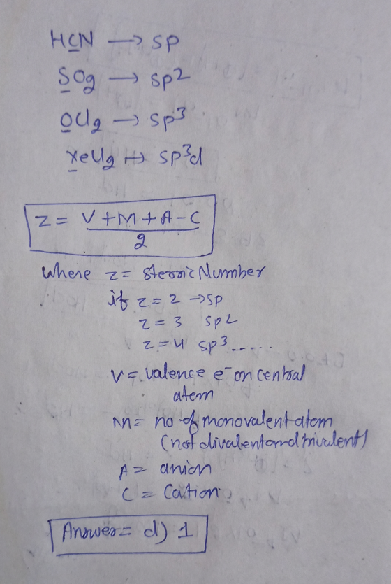 HON - SP Sog sp2 کمs - وي xeugt spel z = VtM+A-C where ze stessie Number ijt z= 2 -> 2=3 Sp2 2-4 sp3..... v=valence é on cenr