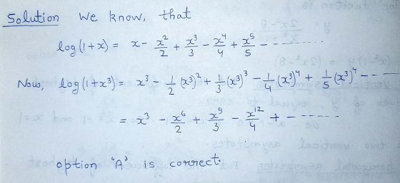 solution We know that log (1+x) = x- +-+-- Now, log (1+x2) = x -+2013+420-4 (234+ $(23)*--- 1 bomo - - * - **+ +---- Cruz L o