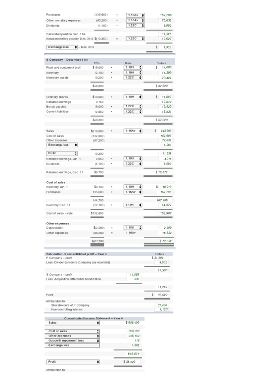 Purchases Other monetary expenses Dividends (135,600) (65,200) (4,100) 1.16Av 1.16AV 1.220 157,296 75,632 5,002 x 120 Calcula