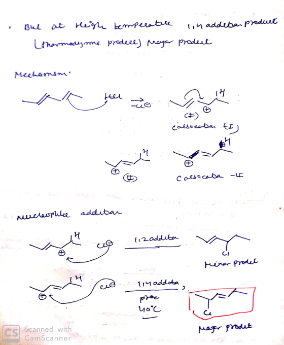 Bul at high temperature lih addeban product (shormody, me produce) Magar product Mechamsm Her 19 cie (also caton EI) Calsocat