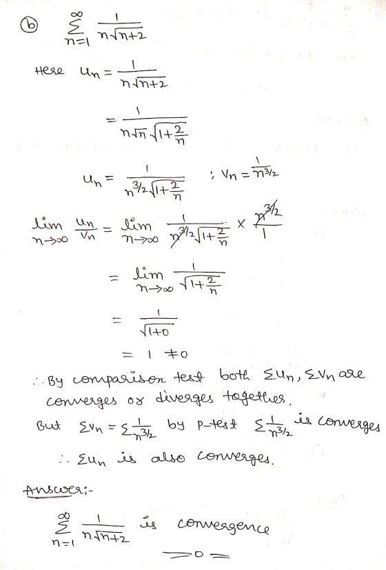 b b IM8 nint nintz n=1 Here Un= nintz nin it 5312 Un = • Vn = n3/2 3/2/1+2 3/2 x lim un n-soo Vn lim n-> 2125175 lim no Vita