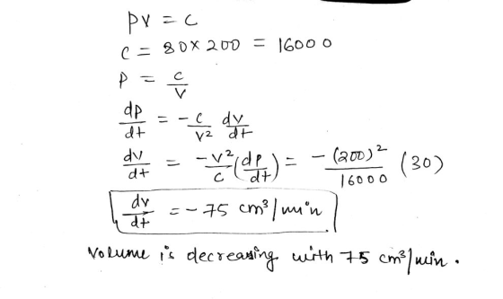 160o o 20X 2 0D dp dt dv 2 dt - (aUD)2 (30 16000 ( 4s ηs ww dv dt dt dv dt Vo Lume decreasing with 5 m/uin cm3