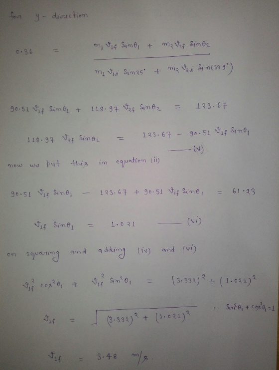 four y direction m, vif Sino + ma Daf Simoz 0.36 my vie Simas + ma ze Sim (339) 90.51 Vf Sima + 118.97 Uzs Sinoz 123.67 123.6