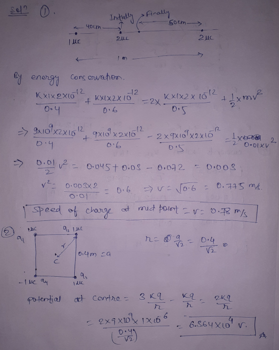 sel o Initially Finally Goom k youm 2 ILC 2 ЦС | lir By energy conservation, Kxx 2X1012 12. + KXLX2X 10 -2X 0.4 0.6 KX(X2 X 1