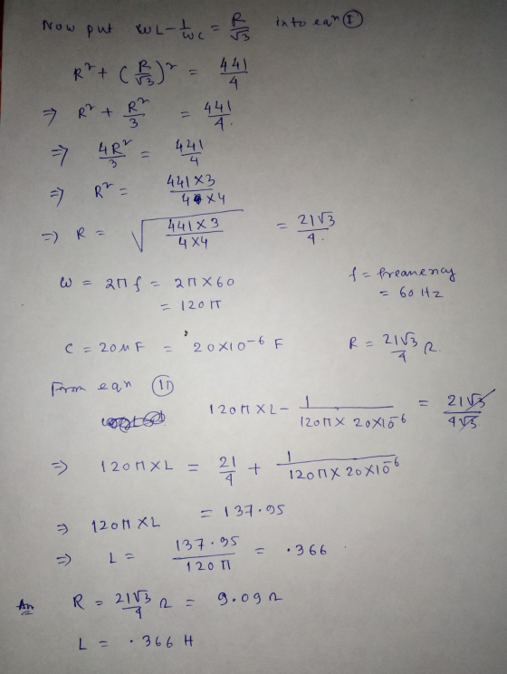 into ean Now put w Lotuc = 2 R² + ( R ) 441 4 R + R? 3 441 4 → 4 R² - 4211 = R² = 44183 46x4 44103 4X4 = 2113 =) R = 4. W = 2