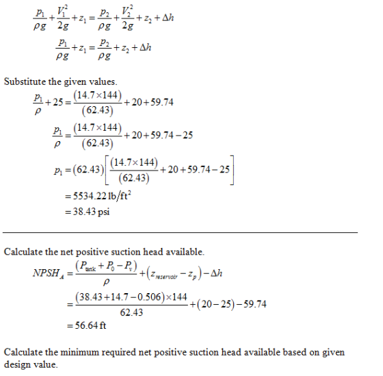 Pi Substitute the given values P+25- 14.7x144) Р. (14.7x144) 62.43)20+59.74 6243)0+59.74-25 (62.43 (14.7x144) + 20 +59.74- 25