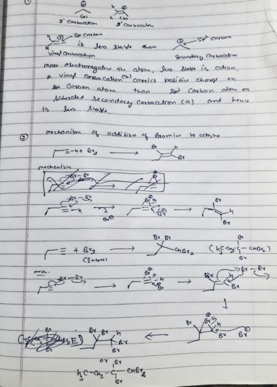 Cal 9 Carbocation Iconbocahon Sp Carbon a Sp² carbon than -- is dess Sleible than vinyl Carbocation Secondary Comboration mor