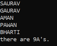 SAURAV GAURAV LAMAN PAWAN BHARTI there are 9As.