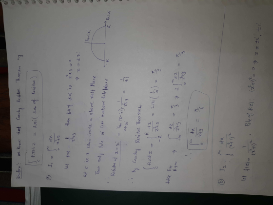 solutions We know that Cauchy Residue Residue Theorem say f Z) d Z ani ( Sum of Residue I = dn 2 n49 let tz) then Pole of te