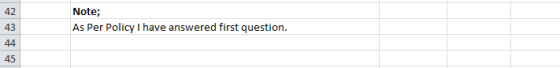 Note; As Per Policy I have answered first question. 43 44 45
