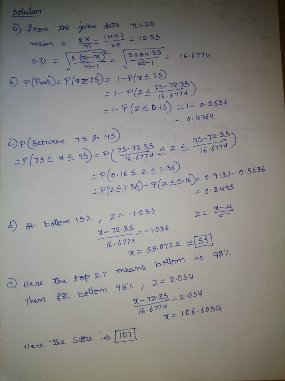 sdluton frem tha gwen data meom Iuu7 K3 872.35 528u.55 26-6774 PPashP1s)- 1-P(z75) 20-1 1-P275-72.35 16.6774 =P(260.16) 1- 0.