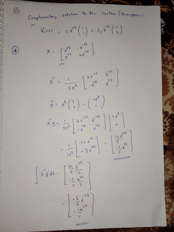 to to this this solution syste system (Homogenuus) Complementary / ** **()*6** (1) // // X = reu 50+(?)-() -at -24 xg= D It