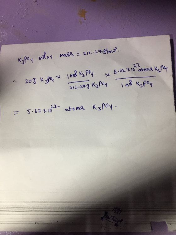 Kapoy molar mass 2212.278 mot. 27 у 60-х ро alsNg K, Pay . 208 к-ро, У | m2 КР°4 Аяя КРоу | m8 кесу 1 = 5.6741022 atoms kopo