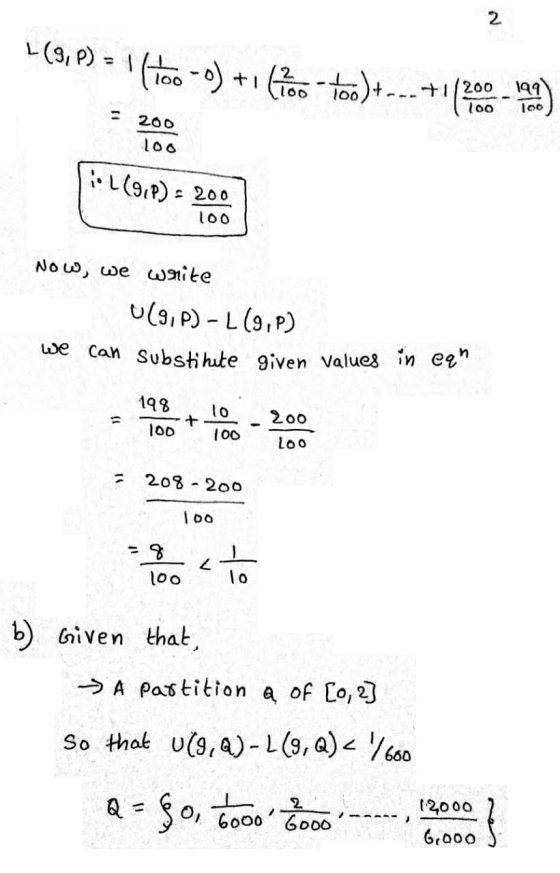 +(91 P) = 1 (too-0) + (io-too)+--- +1(30 lente) • 2 (91P) = 200 100 NOW, we write 0(9,) - L (9,P) we can substinute given val