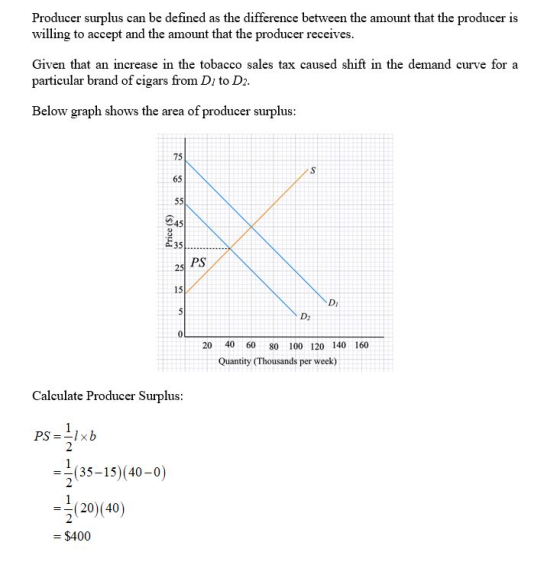 Producer surplus can be defined as the difference between the amount that the producer is willing to accept and the amount th