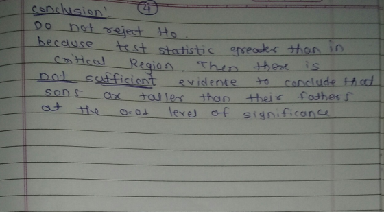 conclusion? not reject Ho because test statistic greater than in cortical Region Then there is not sufficient evidence conclu