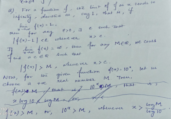 a) For a unetr on rad theu e>0,크 e euch -urak- (1)ニ00, then (for any Me1R, we co uld uid aeElR ,such that. 10 let us AiTa, f
