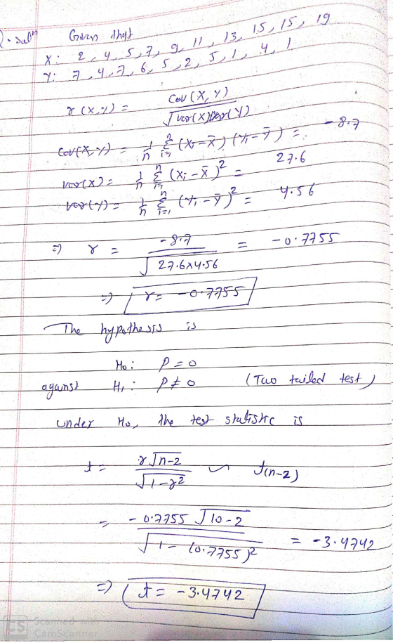 Given that 2 4. 5, 7, 9 11 13 15 15 19 4 / y / رک ر2رے کی برا 47 & cx2 = -87 -Court CoV (x, y) Tvar (Xer ñ & 4*-777777 (X; -x