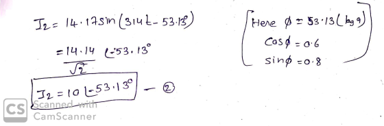 Iz- 14.175 in (3147- 53.13) There 0 = 53.13(kga) Caso = 0.6 =14.14 (53.13° I sind=0.8 s F2=10153.13-0. I2 =101053,130 CSS Sca