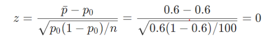 2=_ ē – po V po(1 – po)/n 0.6 - 0.6 0.6(1 – 0.6)/100