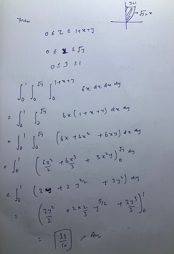 الا لاول ما Then 0 2 7 2 11 11 و لا ؟ 0 )= ر - 0 | 119 Solo 6x da dredy ہ Jy کر 6x (14214) dx dy f ول به 47 رولا 6 + دوہ ل