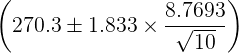 270.3 +1.833 x 8.7693 10