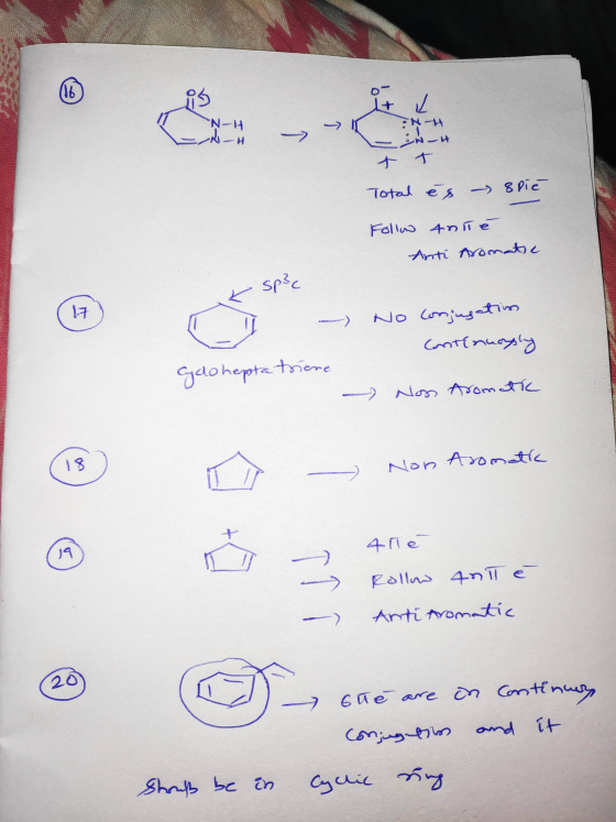 H N- & T Total és – 8 pie Follow unité Anti Aromatic ak sp?c 17 --No Conjugatinas Continuously Cyclohepta trione - Noss Aroma