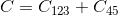 C=C_{123}+C_{45}